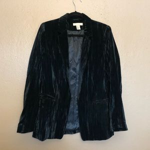 Emerald green velvet Blazer